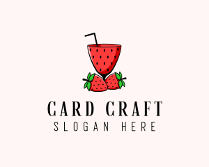 Strawberry Daiquiri Juice Drink  logo design