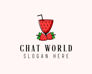 Strawberry Daiquiri Juice Drink  logo design