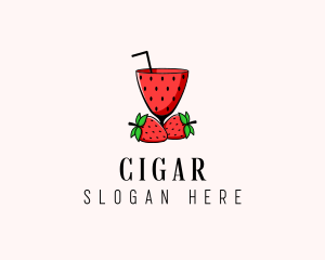 Strawberry Daiquiri Juice Drink  logo design