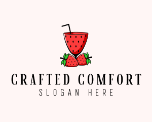 Strawberry Daiquiri Juice Drink  logo design