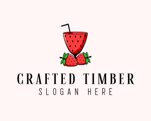 Strawberry Daiquiri Juice Drink  logo design