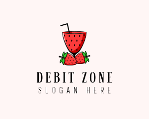 Strawberry Daiquiri Juice Drink  logo design