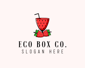 Strawberry Daiquiri Juice Drink  logo design