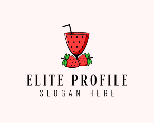 Strawberry Daiquiri Juice Drink  logo design