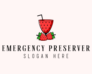 Strawberry Daiquiri Juice Drink  logo design