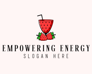 Strawberry Daiquiri Juice Drink  logo design