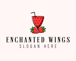 Strawberry Daiquiri Juice Drink  logo design