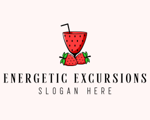 Strawberry Daiquiri Juice Drink  logo design