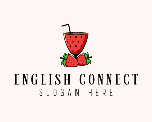 Strawberry Daiquiri Juice Drink  logo design