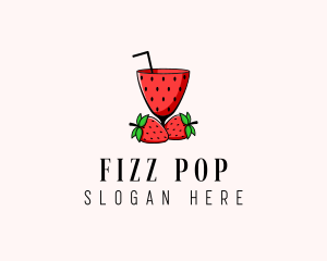 Strawberry Daiquiri Juice Drink  logo design