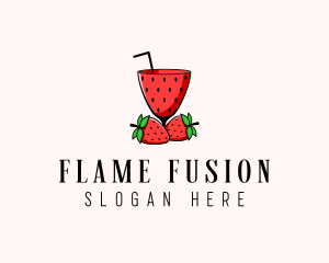 Strawberry Daiquiri Juice Drink  logo design