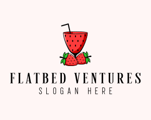 Strawberry Daiquiri Juice Drink  logo design