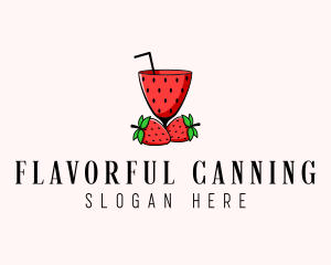 Strawberry Daiquiri Juice Drink  logo design