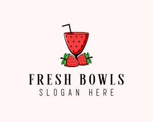 Strawberry Daiquiri Juice Drink  logo design