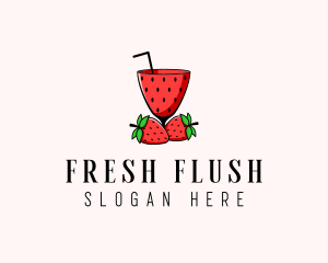 Strawberry Daiquiri Juice Drink  logo design