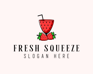 Strawberry Daiquiri Juice Drink  logo design