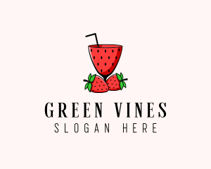 Strawberry Daiquiri Juice Drink  logo design