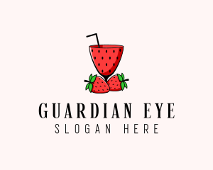 Strawberry Daiquiri Juice Drink  logo design