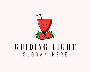 Strawberry Daiquiri Juice Drink  logo design