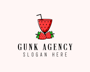 Strawberry Daiquiri Juice Drink  logo design