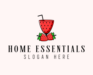 Strawberry Daiquiri Juice Drink  logo design