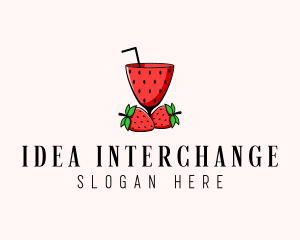 Strawberry Daiquiri Juice Drink  logo design