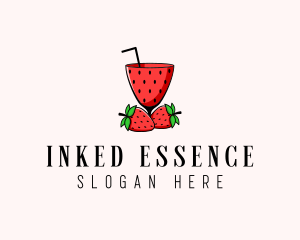 Strawberry Daiquiri Juice Drink  logo design