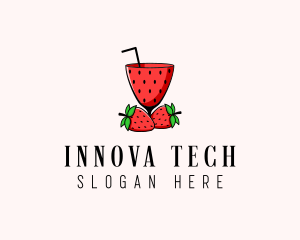 Strawberry Daiquiri Juice Drink  logo design