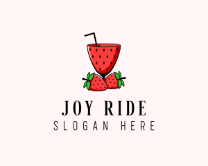 Strawberry Daiquiri Juice Drink  logo design