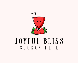 Strawberry Daiquiri Juice Drink  logo design