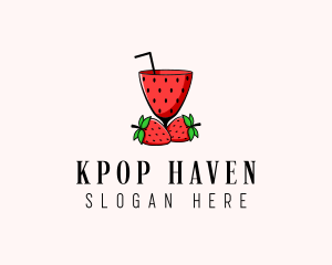 Strawberry Daiquiri Juice Drink  logo design