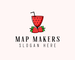 Strawberry Daiquiri Juice Drink  logo design