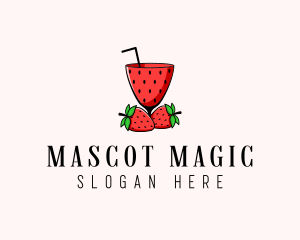 Strawberry Daiquiri Juice Drink  logo design