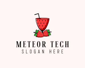 Strawberry Daiquiri Juice Drink  logo design