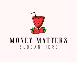 Strawberry Daiquiri Juice Drink  logo design