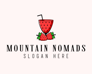 Strawberry Daiquiri Juice Drink  logo design