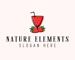 Strawberry Daiquiri Juice Drink  logo design