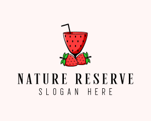 Strawberry Daiquiri Juice Drink  logo design