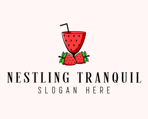 Strawberry Daiquiri Juice Drink  logo design