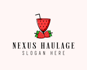 Strawberry Daiquiri Juice Drink  logo design