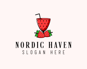 Strawberry Daiquiri Juice Drink  logo design