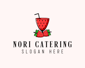 Strawberry Daiquiri Juice Drink  logo design