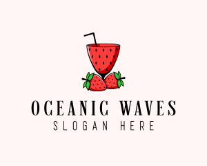 Strawberry Daiquiri Juice Drink  logo design