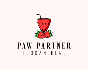 Strawberry Daiquiri Juice Drink  logo design