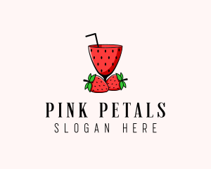 Strawberry Daiquiri Juice Drink  logo design