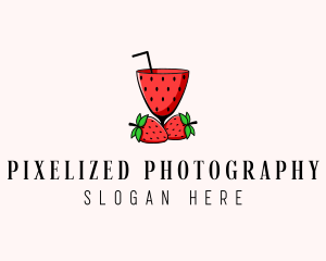 Strawberry Daiquiri Juice Drink  logo design