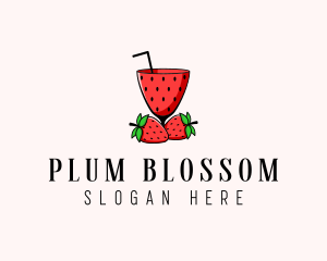 Strawberry Daiquiri Juice Drink  logo design