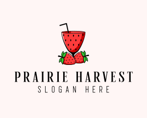 Strawberry Daiquiri Juice Drink  logo design