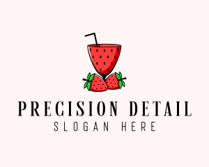 Strawberry Daiquiri Juice Drink  logo design