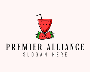 Strawberry Daiquiri Juice Drink  logo design